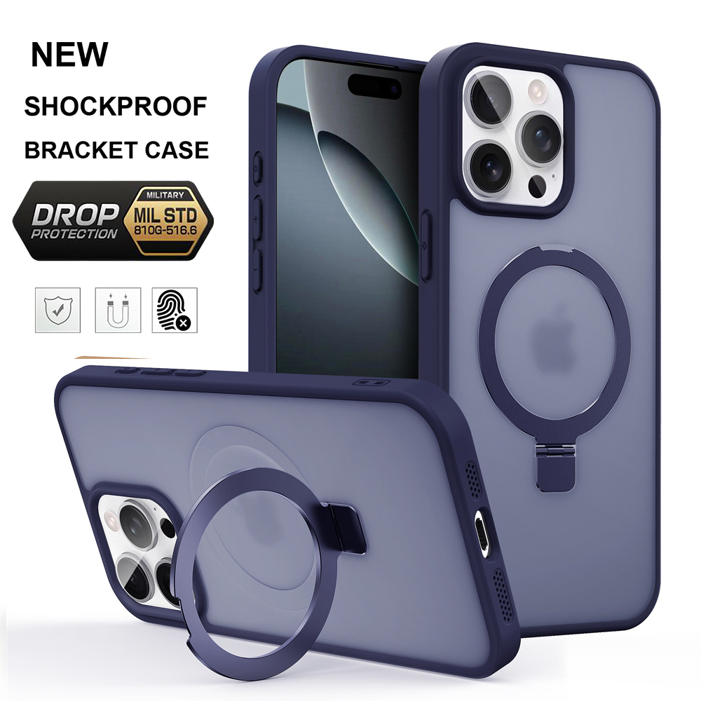 Magnetic Charging Stand - Metal Ring Stand Matte Magnetic Case