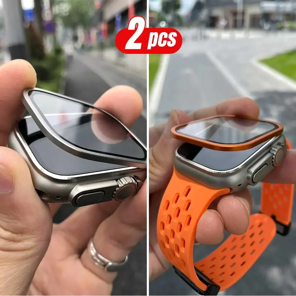 2PCS Titanium Metal Frame for  - đánh giá và giá Smartwatch Watch Accessories For Women