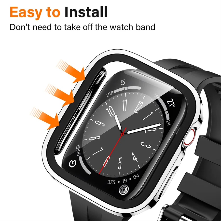 Glass+cover For Apple Watch ca - đánh giá và giá Smartwatch Watch Accessories For Women