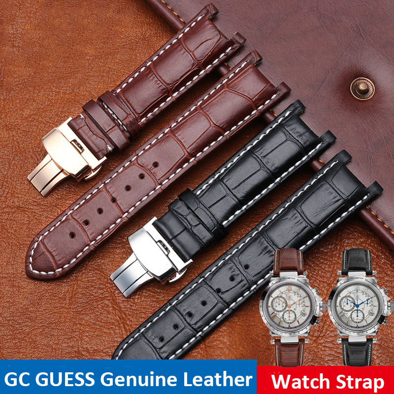 Kiểu Chữ V Dây Da Đồng Hồ 20 - đánh giá và giá Smartwatch Guess
