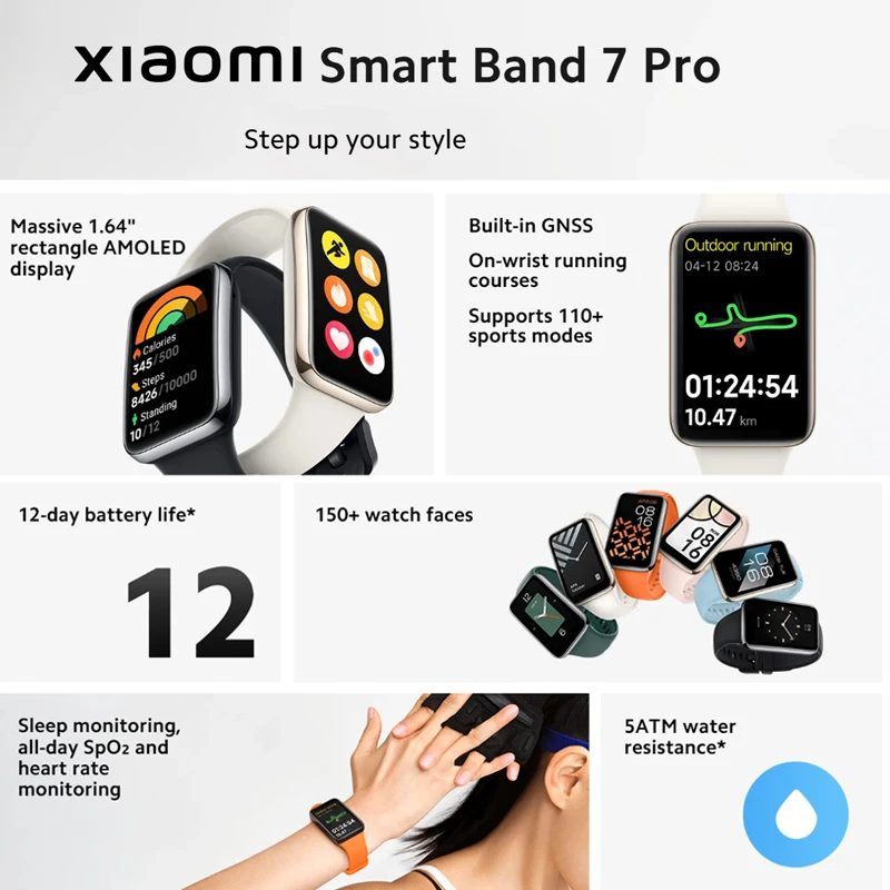 Xiaomi Smart Band 7 Pro 1.64'' - đánh giá và giá Smartwatch Faces