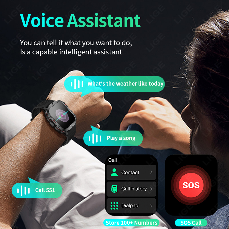 LIGE Outdoor Smart Watch Men 2 - đánh giá và giá Smartwatch Faces