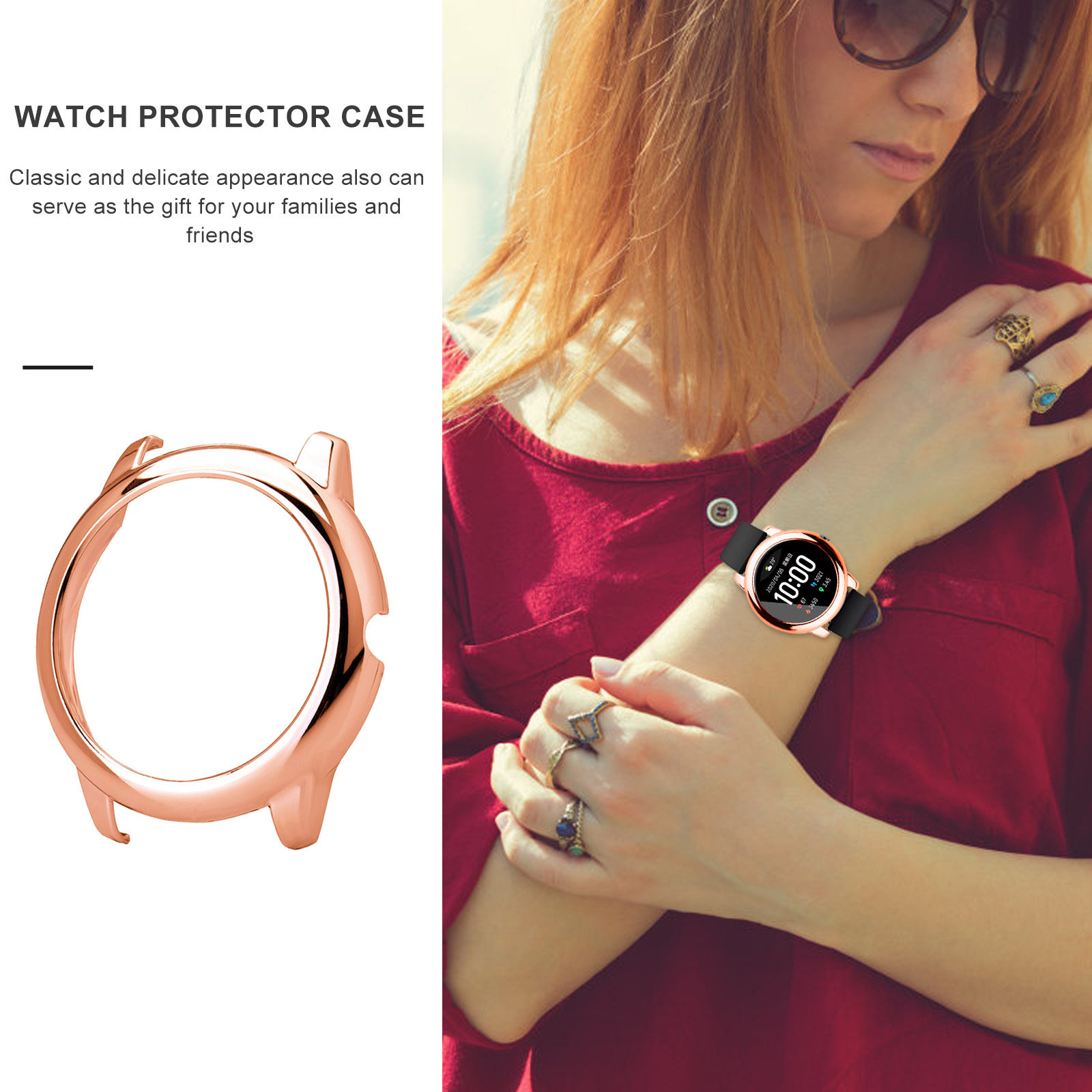 1Pcs Metal Color Protective Ca - đánh giá và giá Smart Watch Accessories