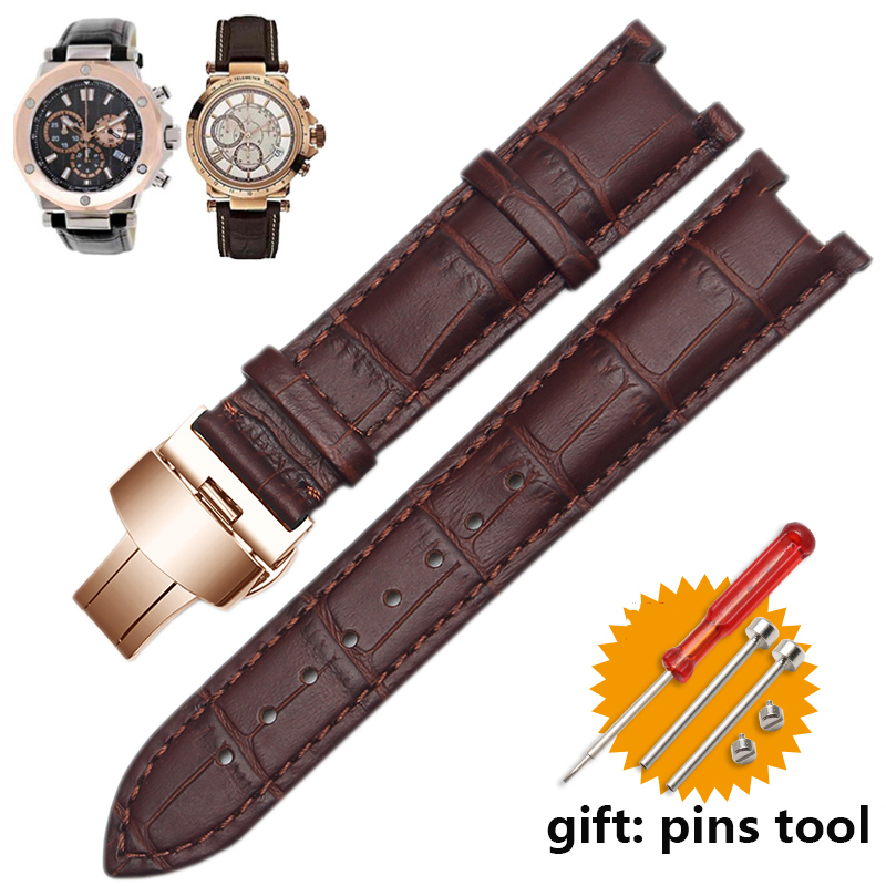 Notched Genuine Leather Watch  - đánh giá và giá Smartwatch Guess